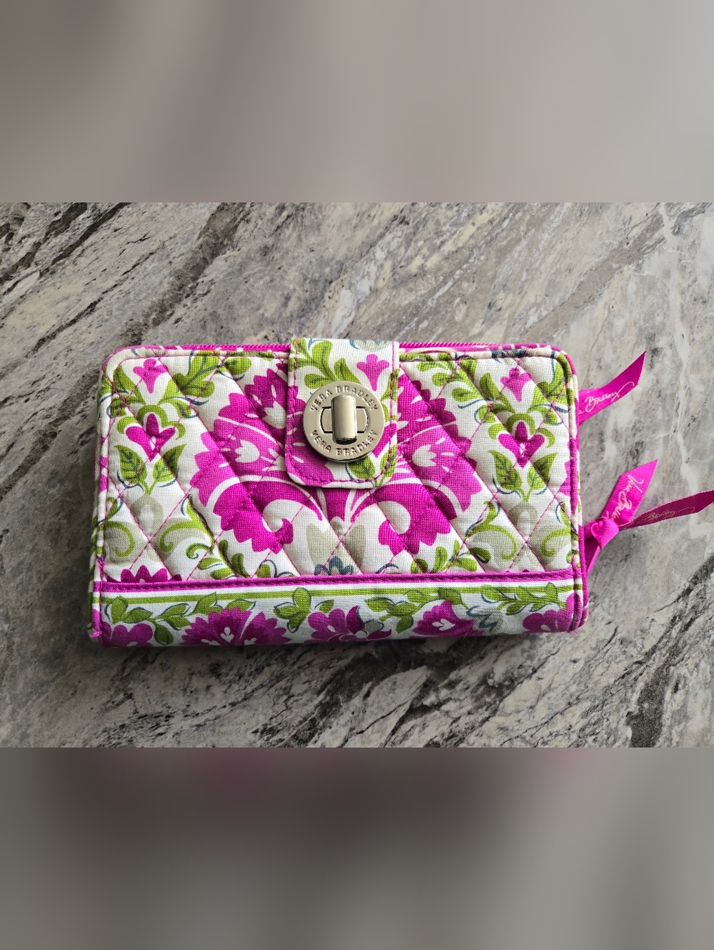 Vera Bradley Turn-lock Wallet In Retired Julep Tulip Print